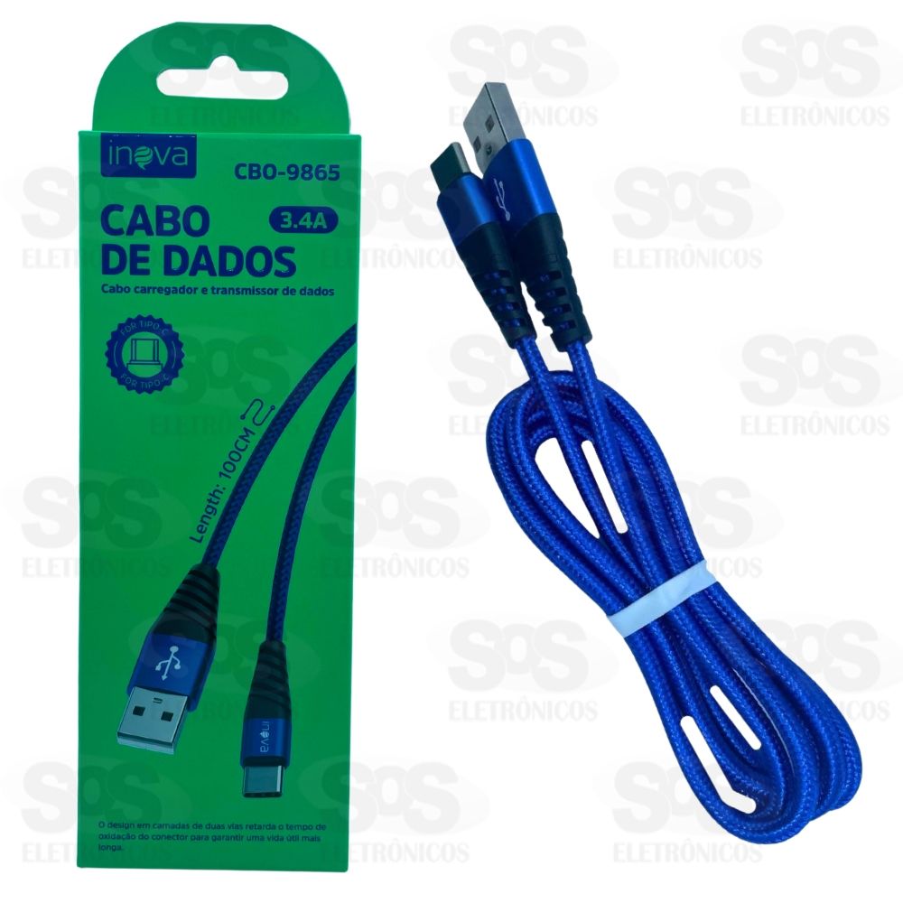 Cabo De Dados Rpido Type C 1 Metro 3.4A Inova CBO-9865