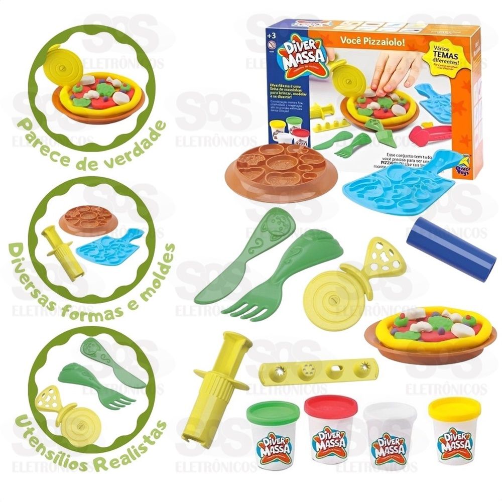 Voc Pizzaiolo Massa de Modelar Divertoys 8059