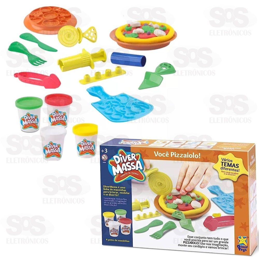 Voc Pizzaiolo Massa de Modelar Divertoys 8059