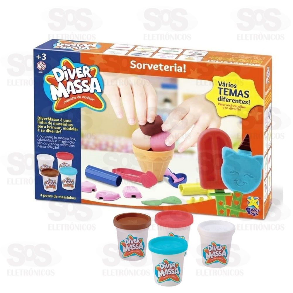 Sorveteria Divertida Massa de Modelar Divertoys 8061