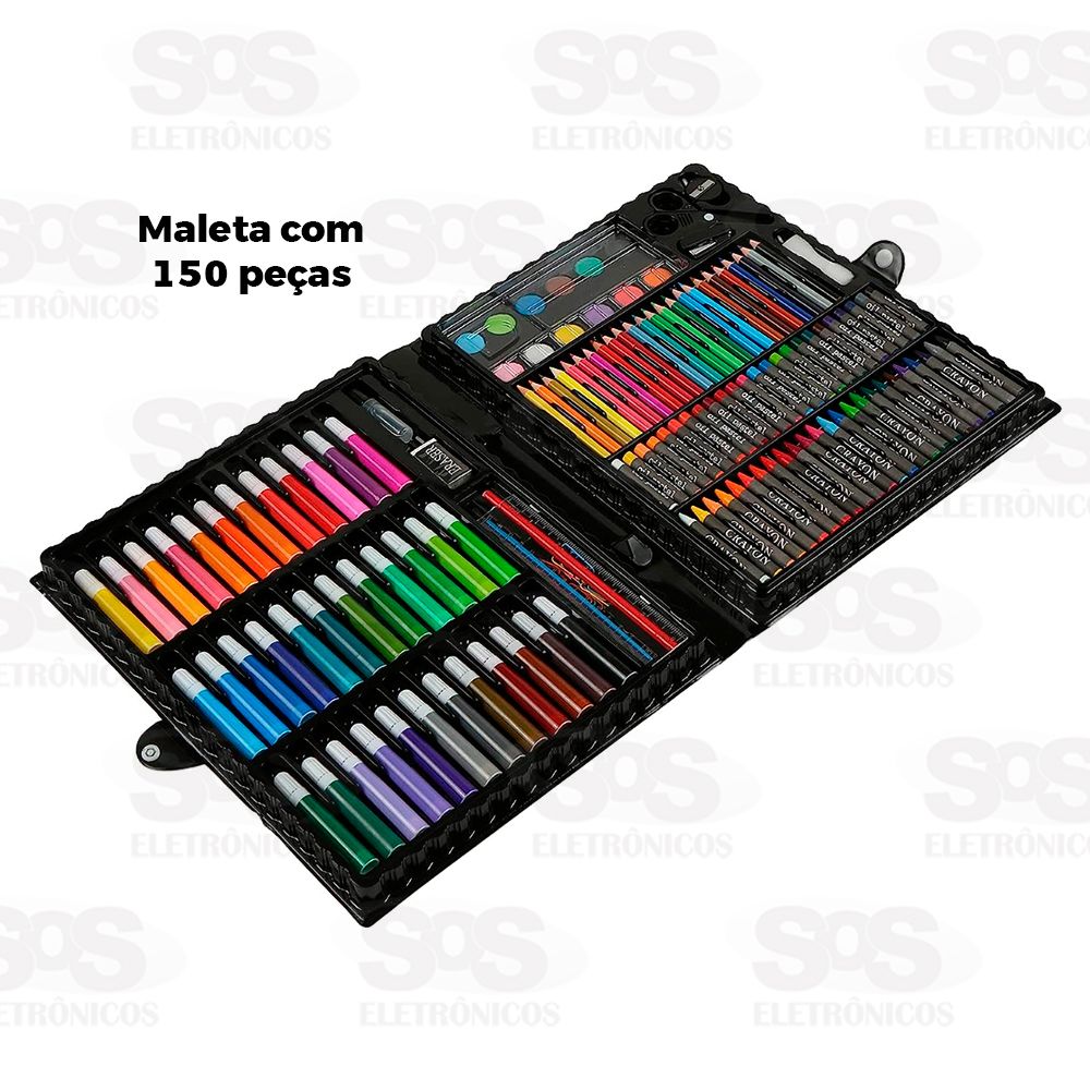 Kit Maleta De Pintura Carros Velozes 150 Peas Toy King TK-CR15