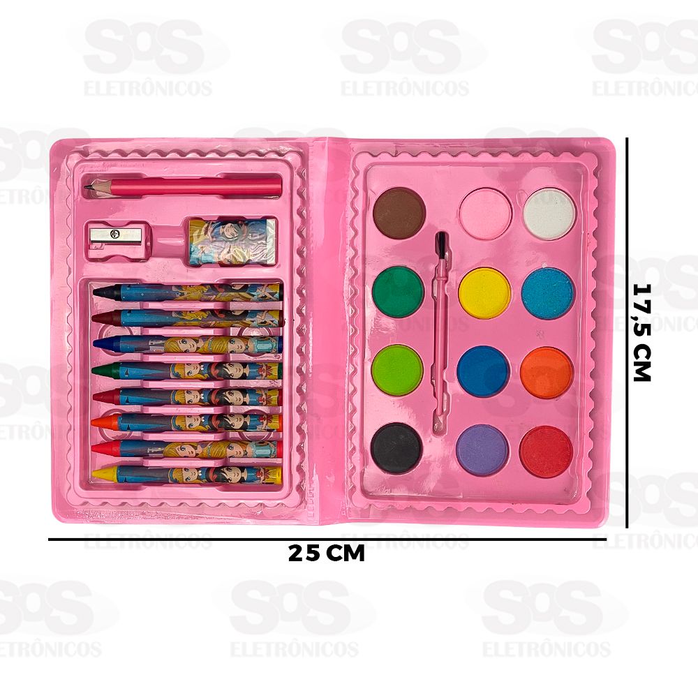 Kit Maleta De Pintura 24 Peas Castelo de Princesas Toy King TK-CR02