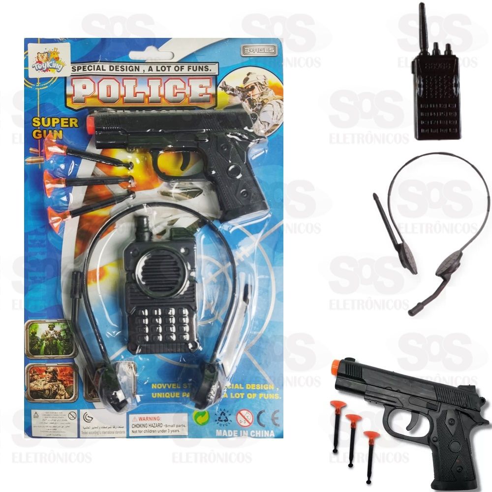 Kit Policial 6 Peas Toy King TK-AB4190