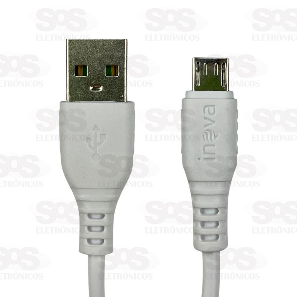 Carregador Rpido 3 USB 5.1A Com Cabo Micro USB V8 Inova CAR-9916S