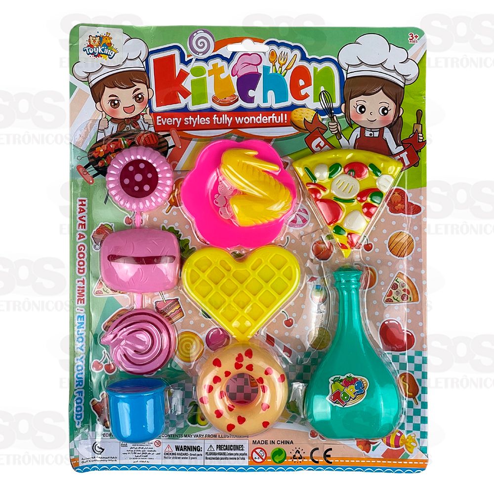 Conjunto Comidinhas Kitchen 10 Peas Toy King TK-AB5820