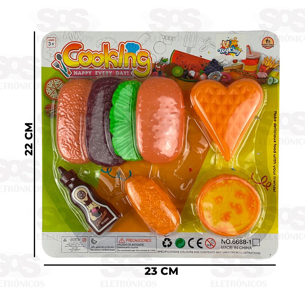 Conjunto Comidinhas CookIng 8 Peas Toy King TK-AB4084