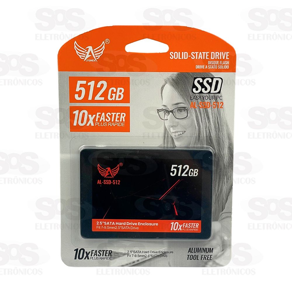 SSD 2.5 Polegadas SATA 512GB Leitura e Gravao Altomex AL-SSD-512