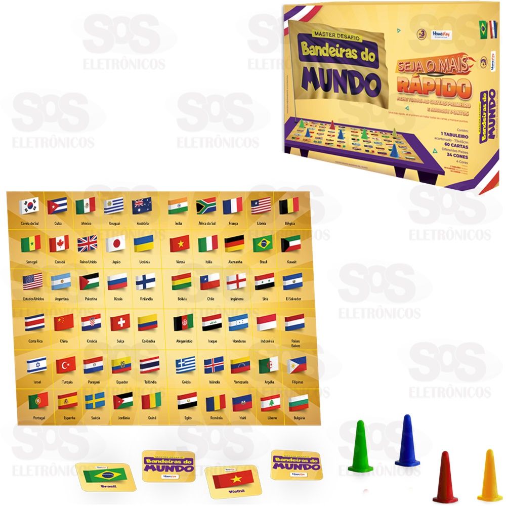 Jogo Desafio Bandeiras Do Mundo 85 Peas 5011