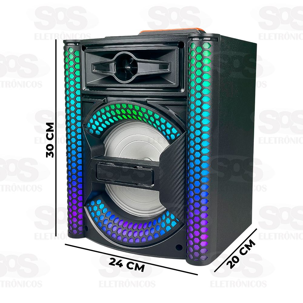Caixa De Som Amplificada Bluetooth 10W LED RGB KTS-1859
