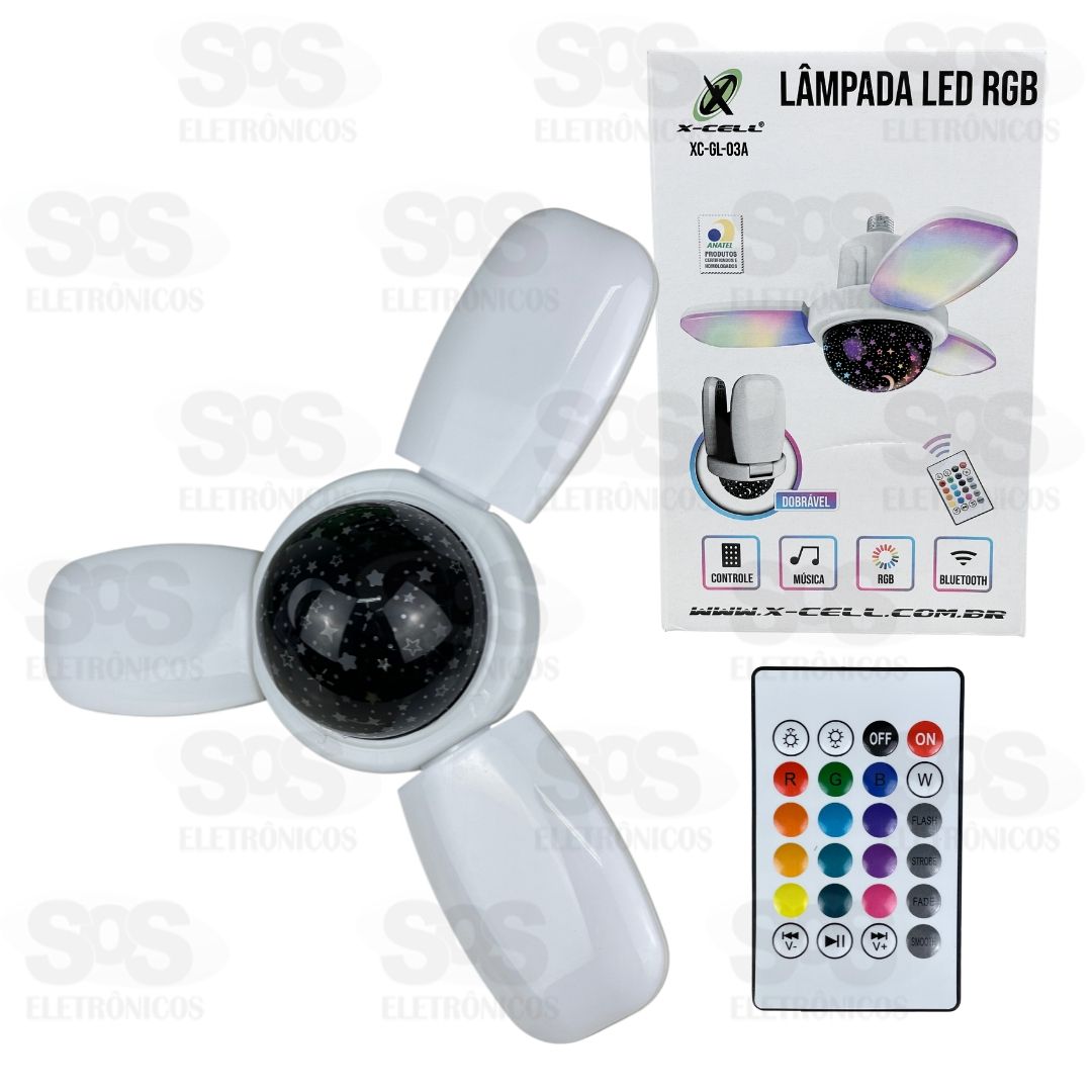 Lmpada LED RGB Bluetooth 3 Hlices 35W X-Cell XC-GL-03A