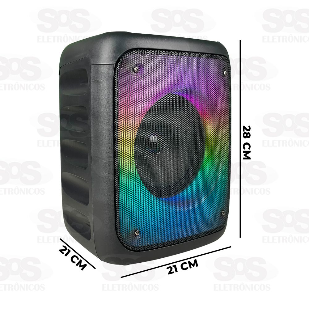 Caixa De Som 20W LED RGB Com Boto Bass KTS-1578