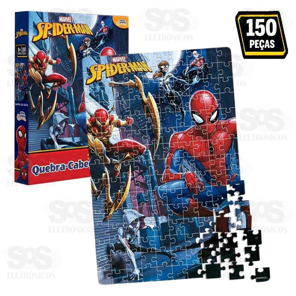 Kit Quebra Cabeça Dominó Jogo Memória Spiderman Homem Aranha