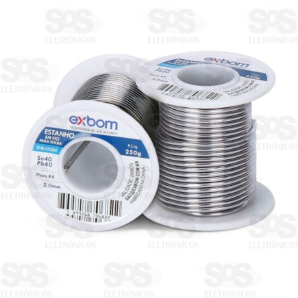 Estanho Para Solda Em Fio Carretel 2 mm 250g Exbom EF40-G250M20