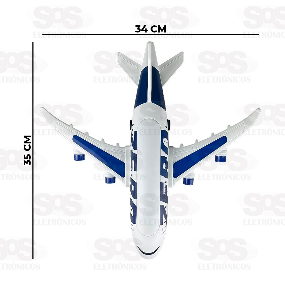 Avio Infantil Bate e Volta Com Luzes e Sons TK-AB2908