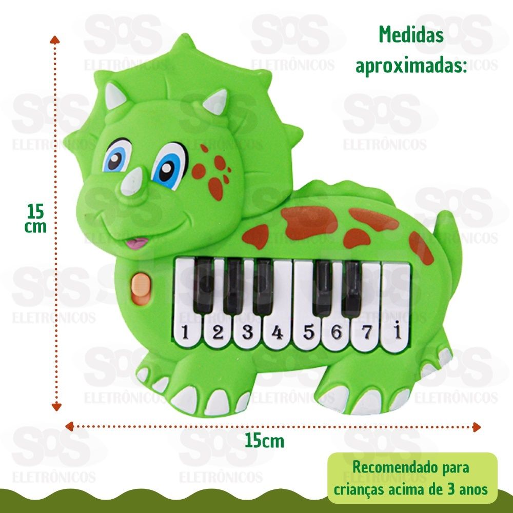 Mini Teclado Dino Fofo Toy King TK-AB5790