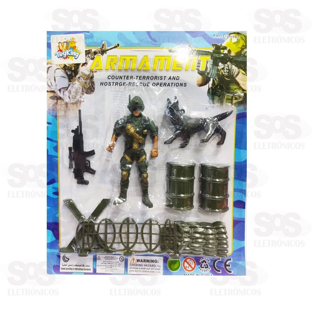 Kit Soldado 8 Peas Cartelado Toy King 5846