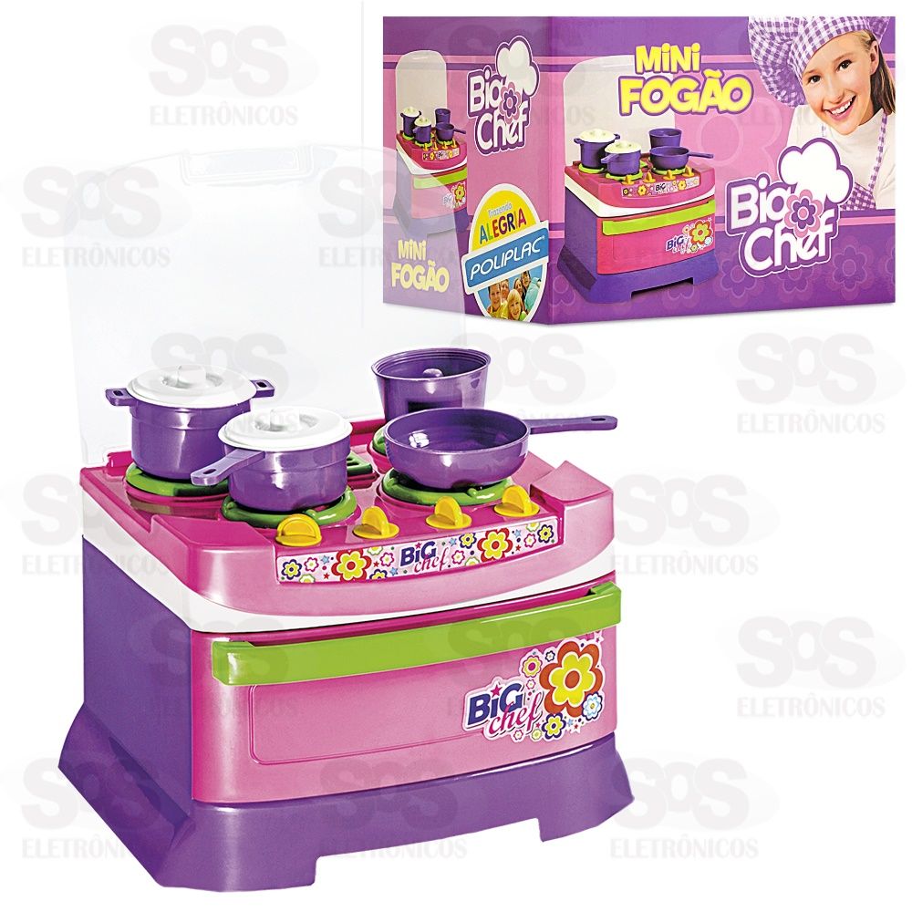 Mini Fogo Infantil Big Chef Com Acessrios Poliplac 5542