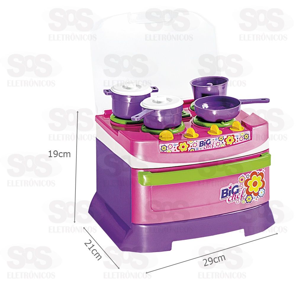 Mini Fogo Infantil Big Chef Com Acessrios Poliplac 5542