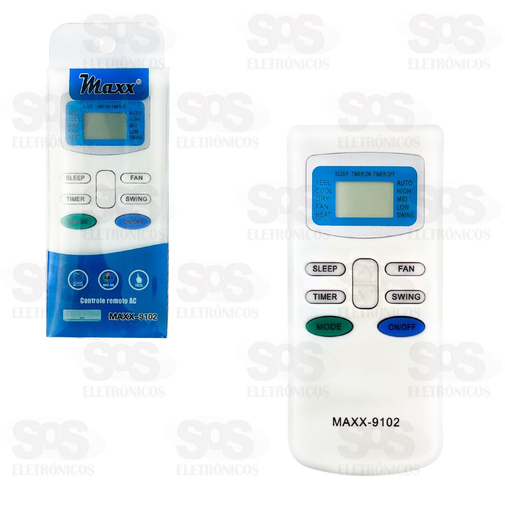 Controle Remoto Para Ar Condicionado Philco Maxx 9102