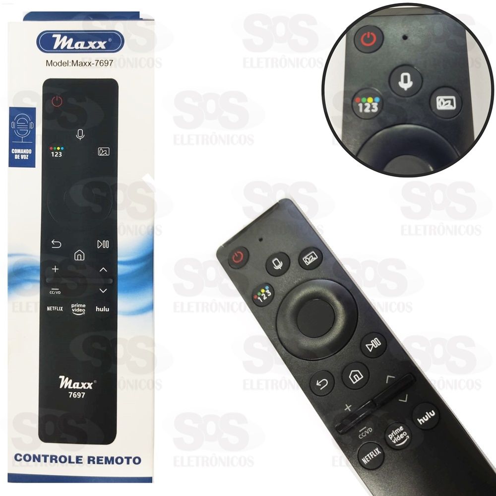 Controle Remoto Com Comando De Voz Samsung 4K Maxx 7697