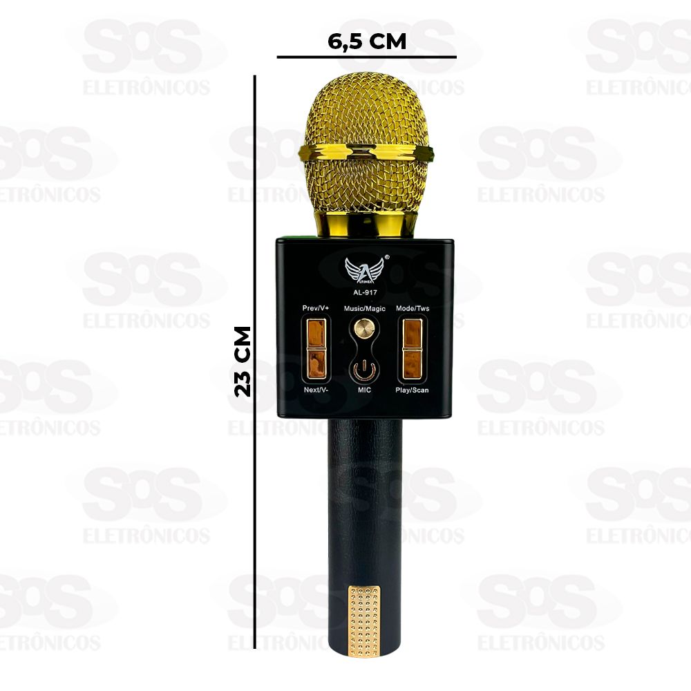 Microfone Bluetooth Karaok Altomex AL-917