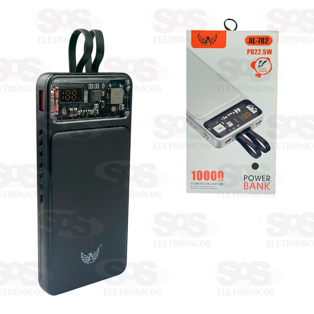 Carga Extra 10000mAh com Painel Digital Altomex AL-782