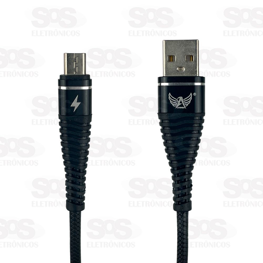 Cabo De Dados 3.4A Micro USB V8 1 Metro Altomex AL-2060-V8