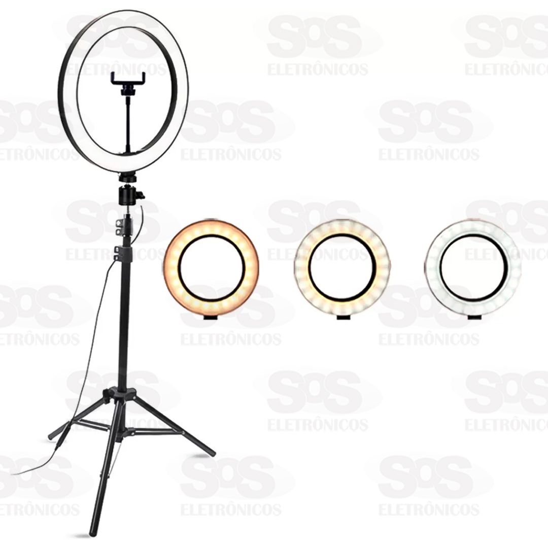 Iluminador Ring Light 12 Polegadas Com Trip 210 cm B-Max BM-L04