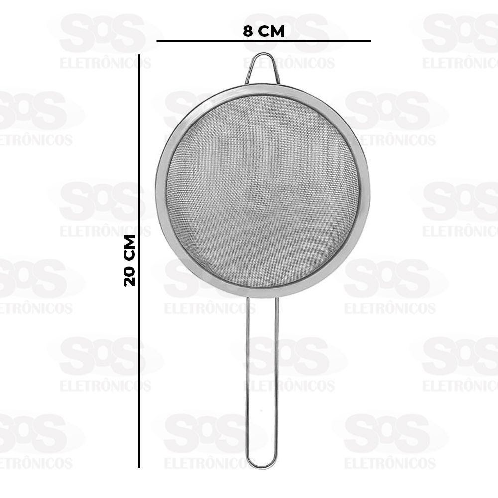 Peneira Pequena De Ao Inox 8 Cm Caerus CRS-1524