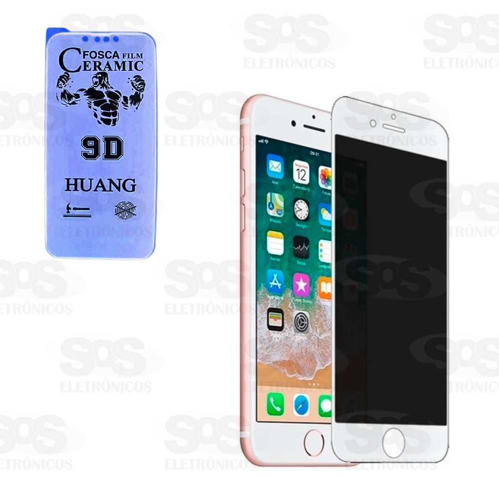 Pelcula Cermica Privacidade Branca Iphone 6G/7G/8G/SE 2020