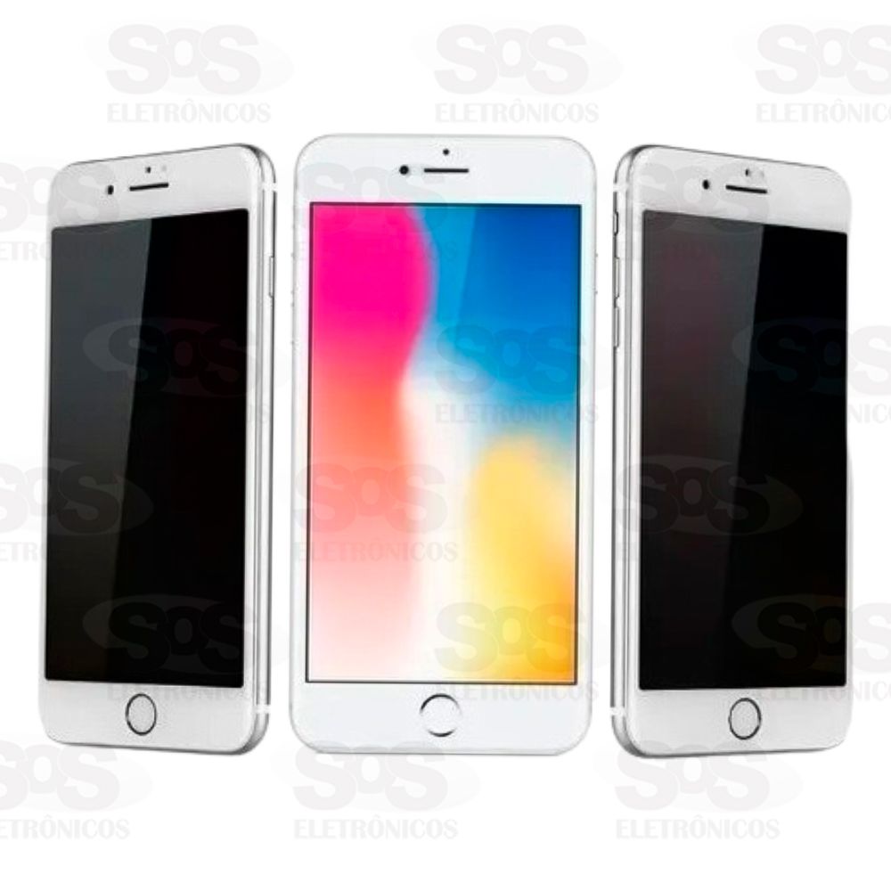 Pelcula Cermica Privacidade Branca Iphone 6G/7G/8G/SE 2020