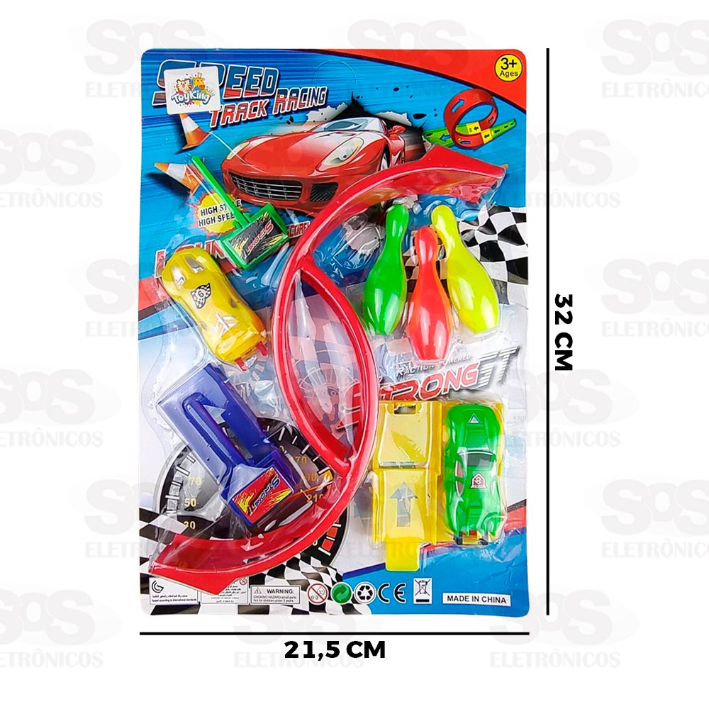 Pista Lana Carrinhos Looping Toy King TK-AB5157