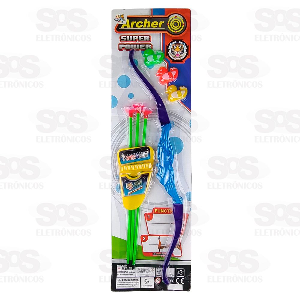 Arco e Flecha Infantil Super Power Toy King TK-AB5321