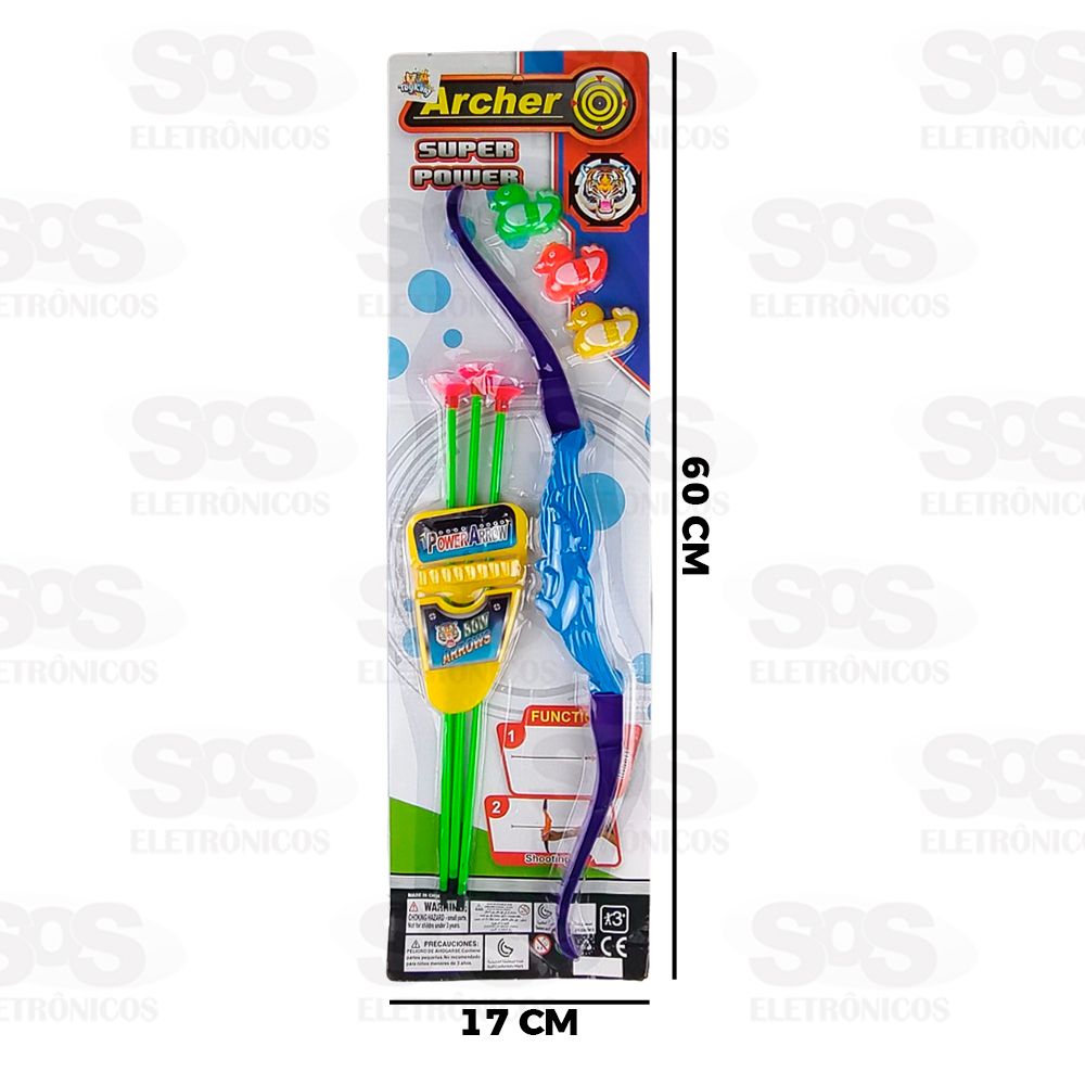 Arco e Flecha Infantil Super Power Toy King TK-AB5321