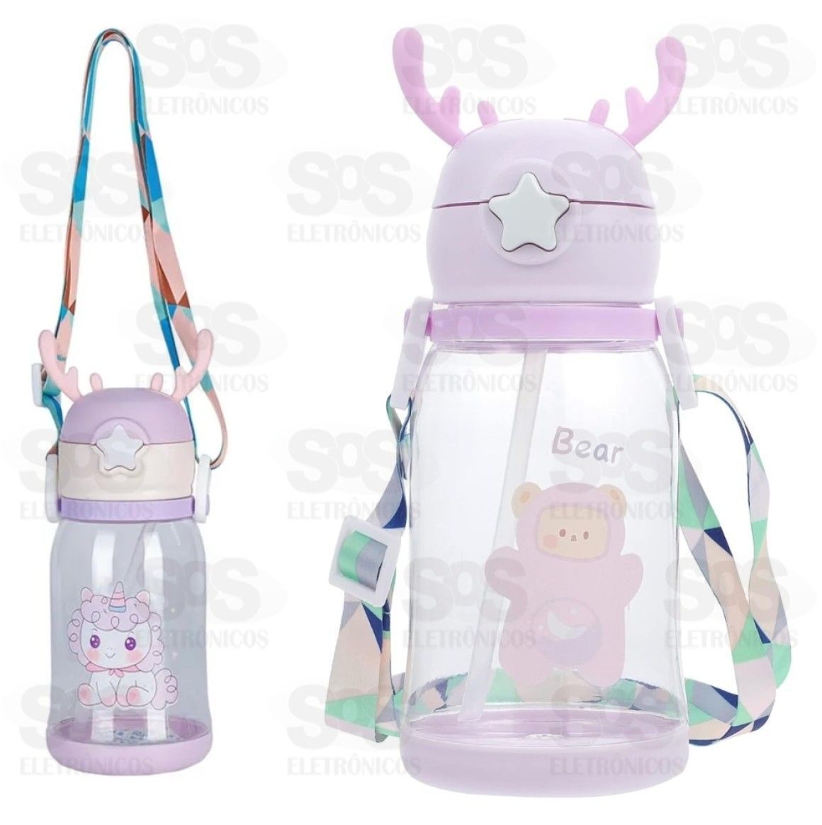 Garrafa Infantil Personalizvel Squeeze Alce