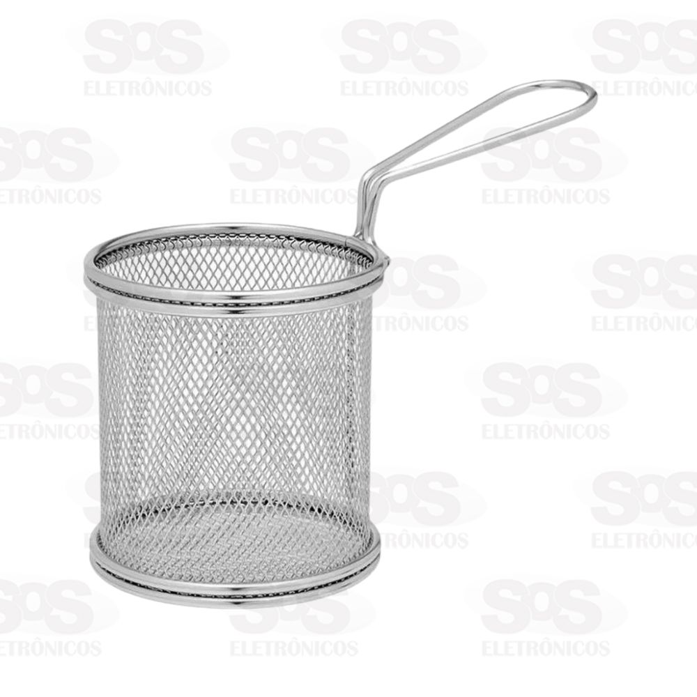 Mini Cesta Para Frituras Ao Inox 15x9CM Unitrio Caerus CRS-1536