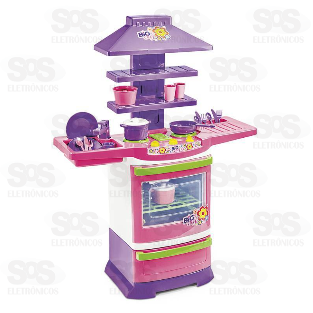 Master Fogo Infantil Big Chef Com Acessrios Poliplac 5566