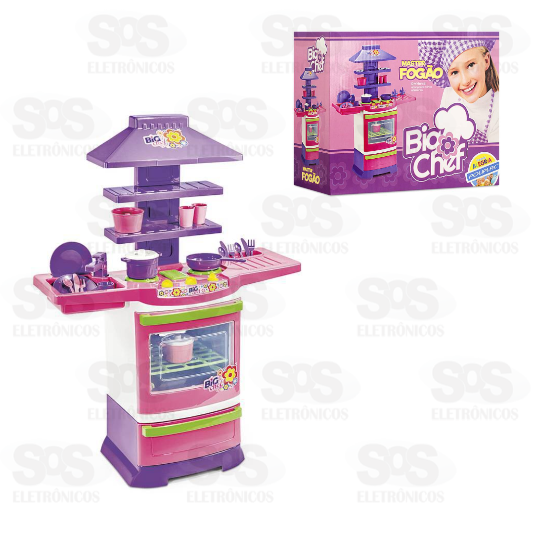 Master Fogo Infantil Big Chef Com Acessrios Poliplac 5566