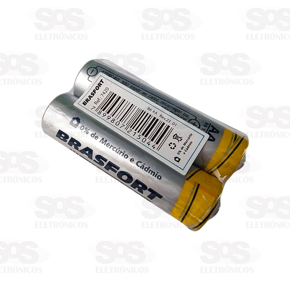 Pilha AA R6 1,5V Para Uso Geral 30 Unidades Brasfort 7420