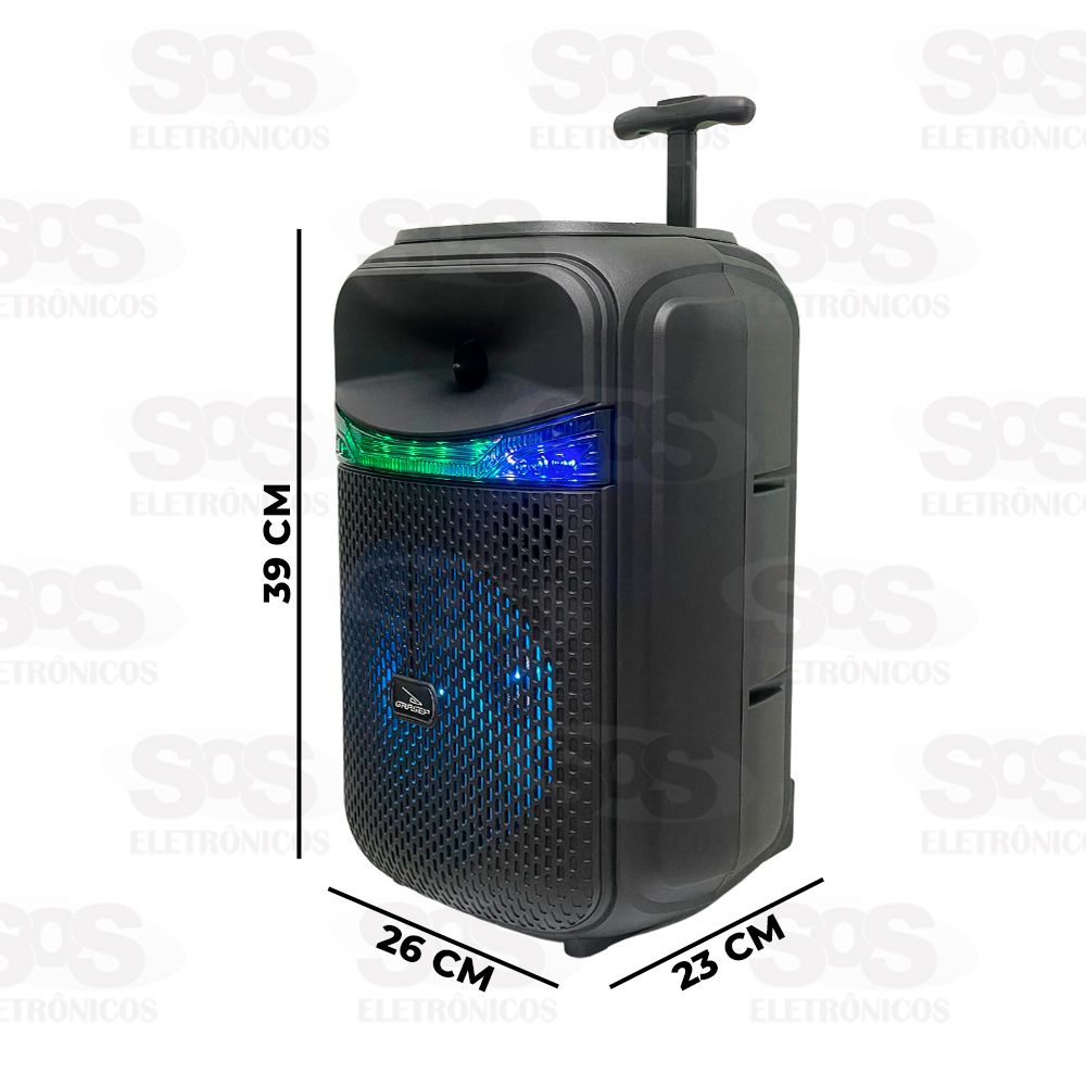 Caixa de Som Com Microfone 30W Bluetooth Grasep D-BH8117