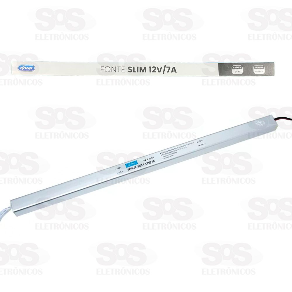 Fonte Slim 84W Para Fita LED 12V/7A Knup KP-CA574