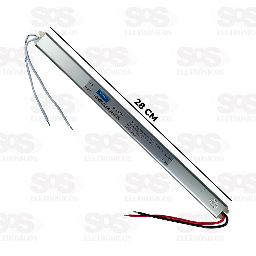 Fonte Slim 48W Para Fita LED 12V/4A Knup KP-CA571