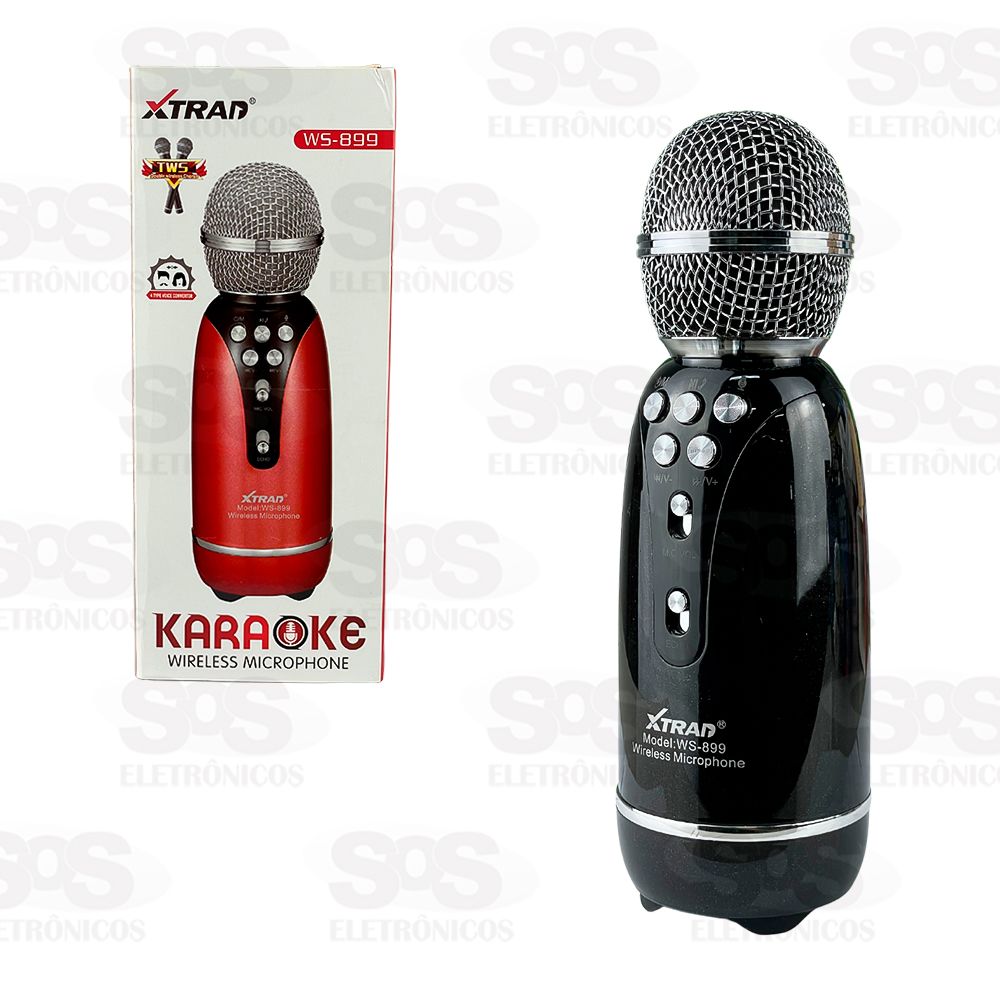 Microfone Sem Fio Bluetooth Karaok Xtrad WS-899