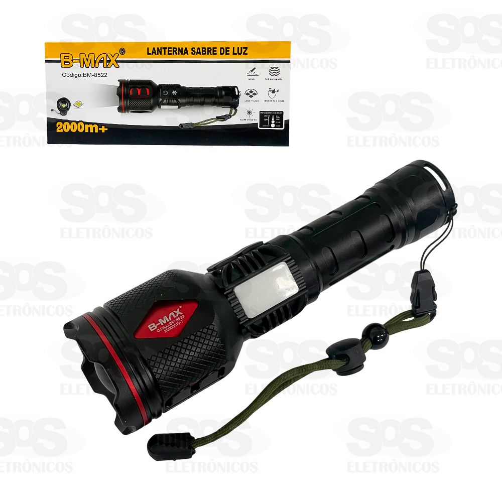 Lanterna Ttica Sabre de Luz Recarregvel B-Max BM-8522