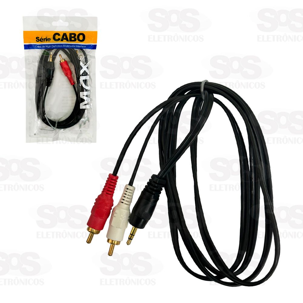 Cabo 2 RCA Para P2 1,5 Metros B-Max 8353