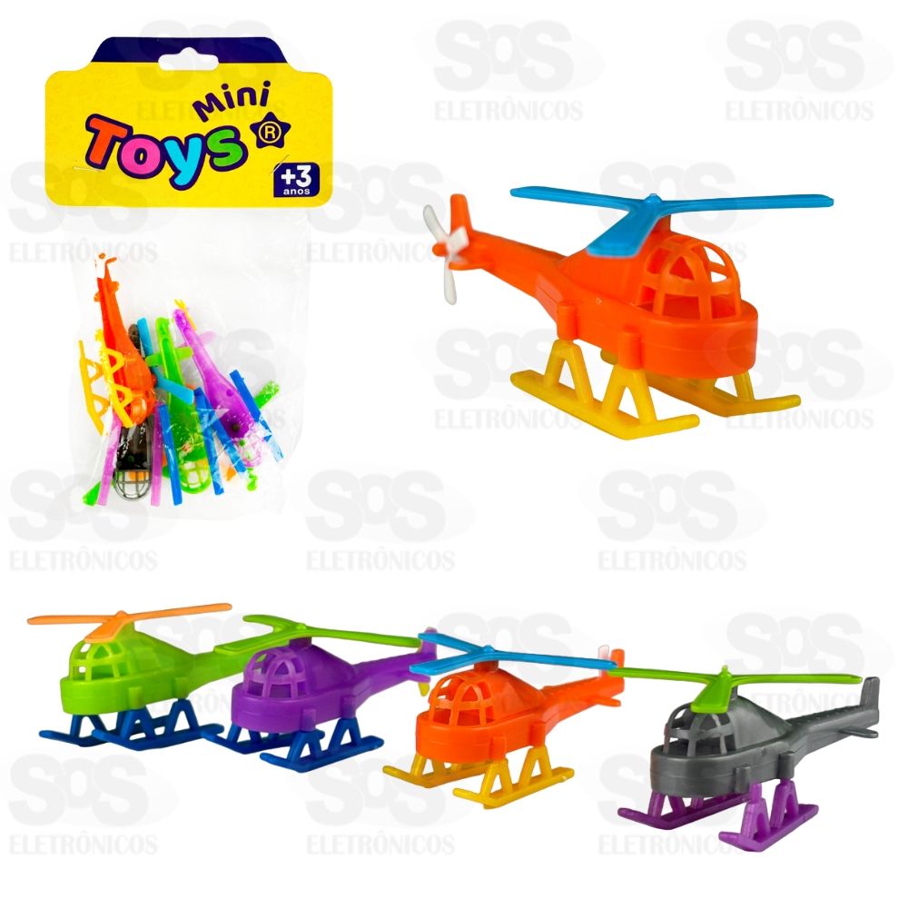 Kit Mini Helicpteros Com 4 Unidades Mini Toys 1072A