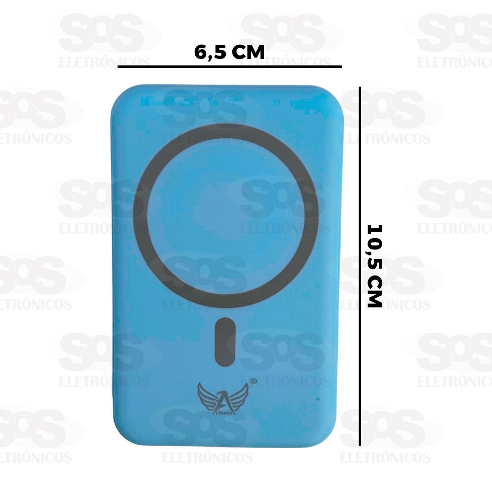 Carga Extra 10.000mAh Com Cabos Iphone/Type C/USB Altomex AL-786