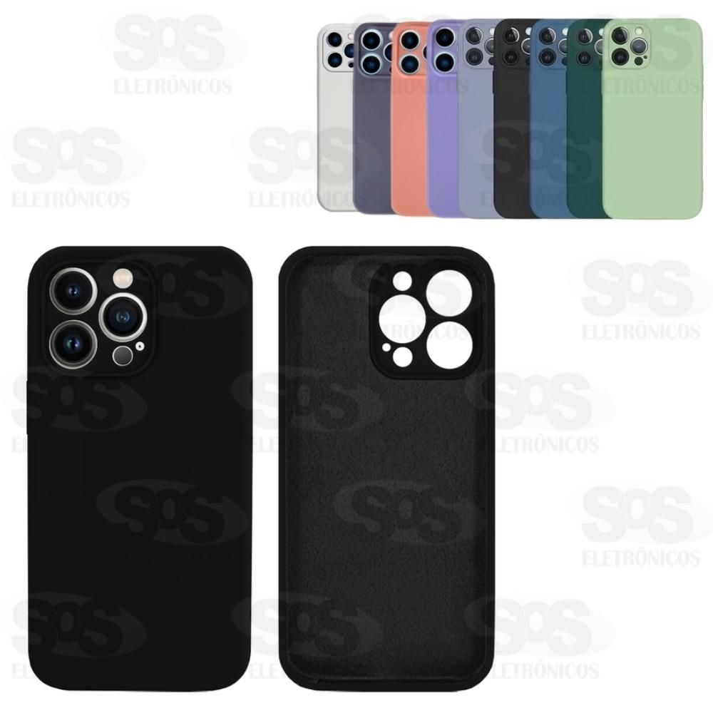 Case Aveludada Iphone 13 6.7 Cores Variadas Embalagem Simples 