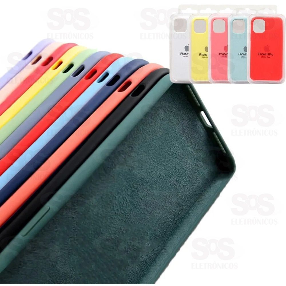 Case Aveludada Blister Iphone 15 Pro Max Cores Variadas 
