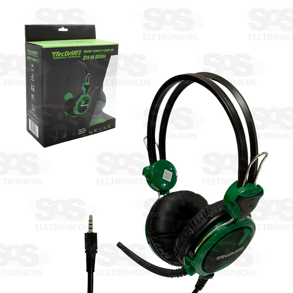 Fone Headset Gamer Camuflado TecDrive F-5